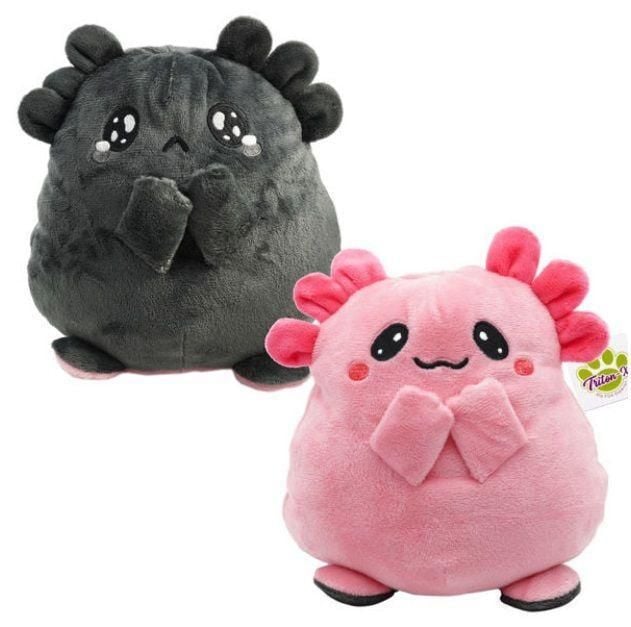 Produktbild: AXOLOTL, Wendepl&uuml;sch rosa/grau 20cm
