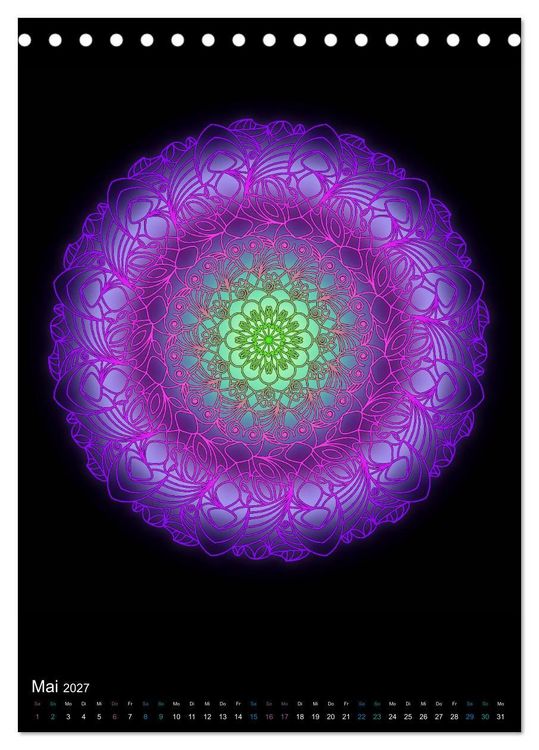 Produktbild: Mandala-Kalender 2027 (Tischkalender 2027 DIN A5 hoch), CALVENDO Monatskalender