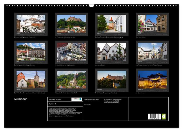 Produktbild: Kulmbach (Wandkalender 2026 DIN A2 quer), CALVENDO Monatskalender