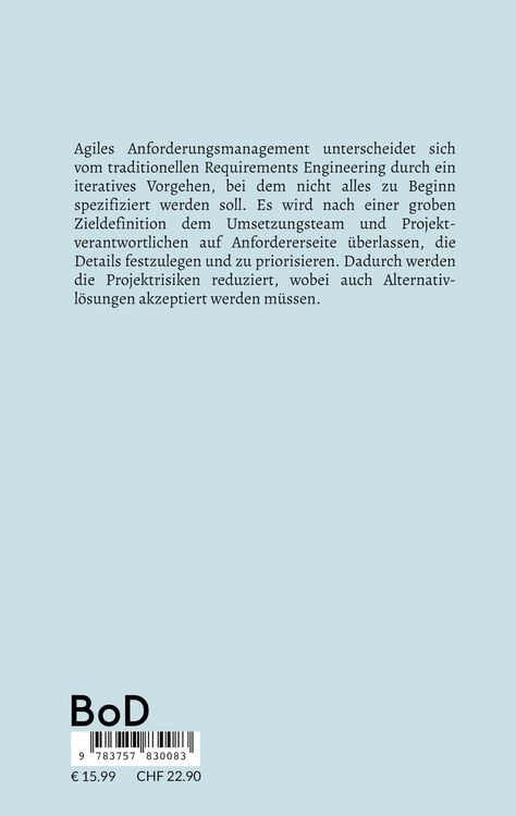Produktbild: Agiles Anforderungsmanagement