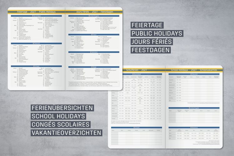Produktbild: SIGEL L2706 Wochenkalender Linescape 2027, ca. A5, , blau, gelb