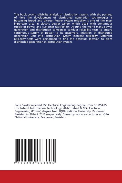 Produktbild: Distributed Generation and Reliability of Local Distribution System