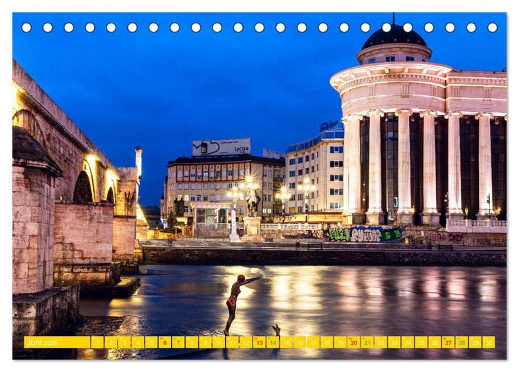 Produktbild: Skopje - Nordmazedoniens &uuml;berraschende Hauptstadt (Tischkalender 2026 DIN A5 quer), CALVENDO Monatskalender