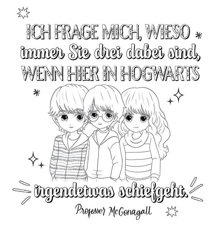 Produktbild: Aus den Filmen zu Harry Potter: Magische Poster zum Ausmalen - Zauberhafte Zitate aus der Welt von Harry Potter