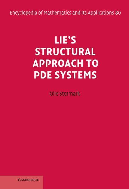 Produktbild: Lie's Structural Approach to Pde Systems