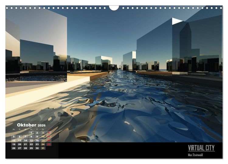 Produktbild: VIRTUAL CITY 2026 CH-Version (Wandkalender 2026 DIN A3 quer), CALVENDO Monatskalender