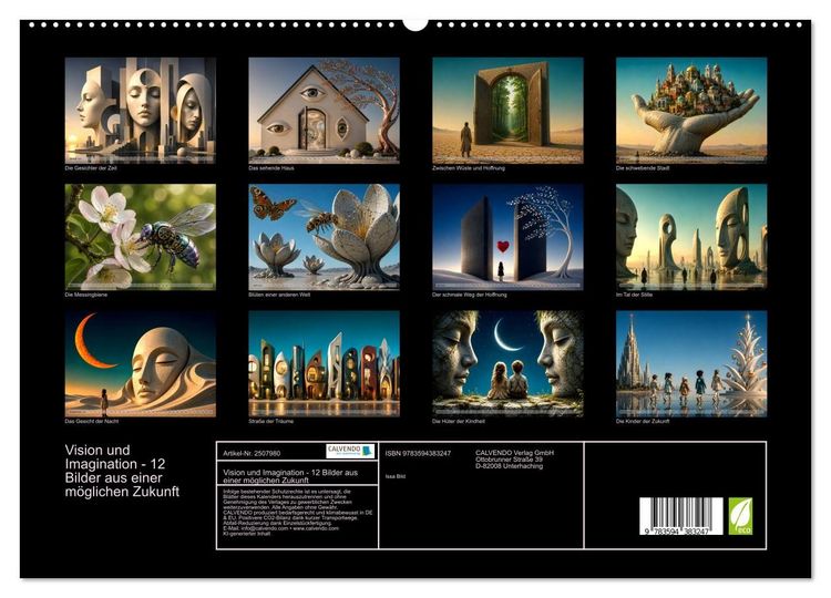 Produktbild: Vision und Imagination - 12 Bilder aus einer m&ouml;glichen Zukunft (hochwertiger Premium Wandkalender 2027 DIN A2 quer), Kunstdruck in Hochglanz