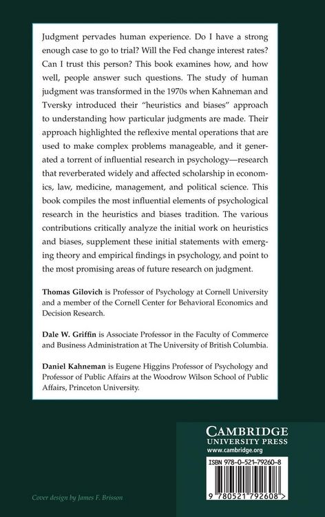 Produktbild: Heuristics and Biases