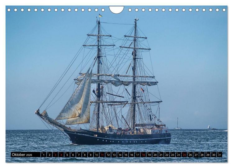 Produktbild: Segelschiffe vor Warnem&uuml;nde (Wandkalender 2026 DIN A4 quer), CALVENDO Monatskalender