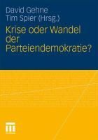 Produktbild: Krise oder Wandel der Parteiendemokratie?