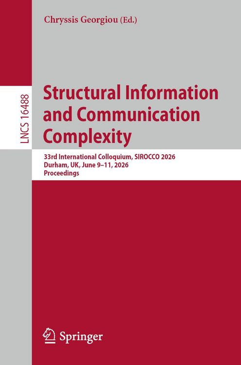 Produktbild: Structural Information and Communication Complexity