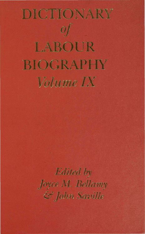 Produktbild: Dictionary of Labour Biography