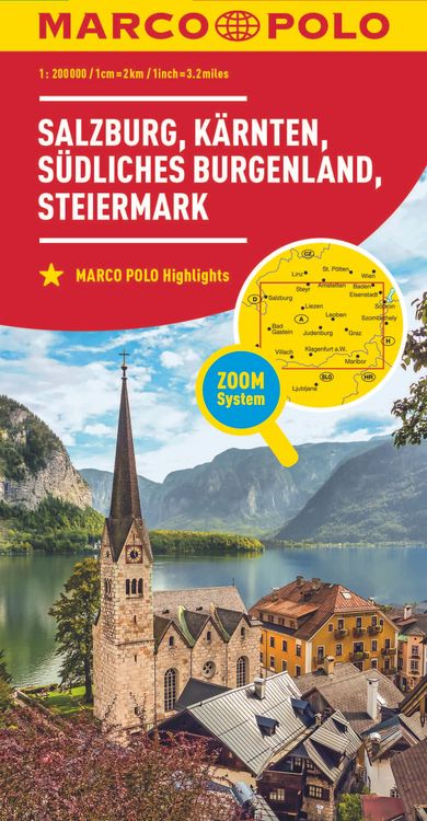 Produktbild: MARCO POLO Regionalkarte &Ouml;sterreich 02 Salzburg, K&auml;rnten, Steiermark 1:200.000