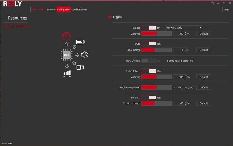 Produktbild: Reely V8 Sound Soundmodul V8 Motor 4 - 8V