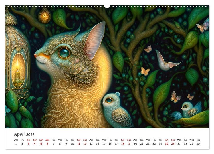Produktbild: Fabulous creatures - In the land of mythical creatures (Wall Calendar 2026 DIN A2 landscape), CALVENDO 12 Month Wall Calendar