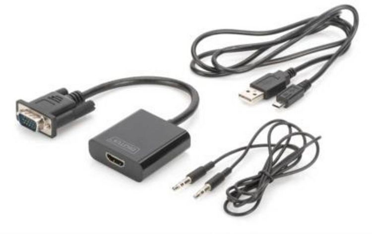 Produktbild: Digitus AV Konverter DA-70473 [VGA - HDMI] 1920 x 1080 Pixel