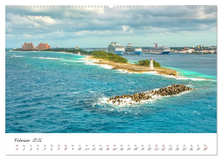 Produktbild: Nassau - Stadt mit karibischem Flair (hochwertiger Premium Wandkalender 2026 DIN A2 quer), Kunstdruck in Hochglanz