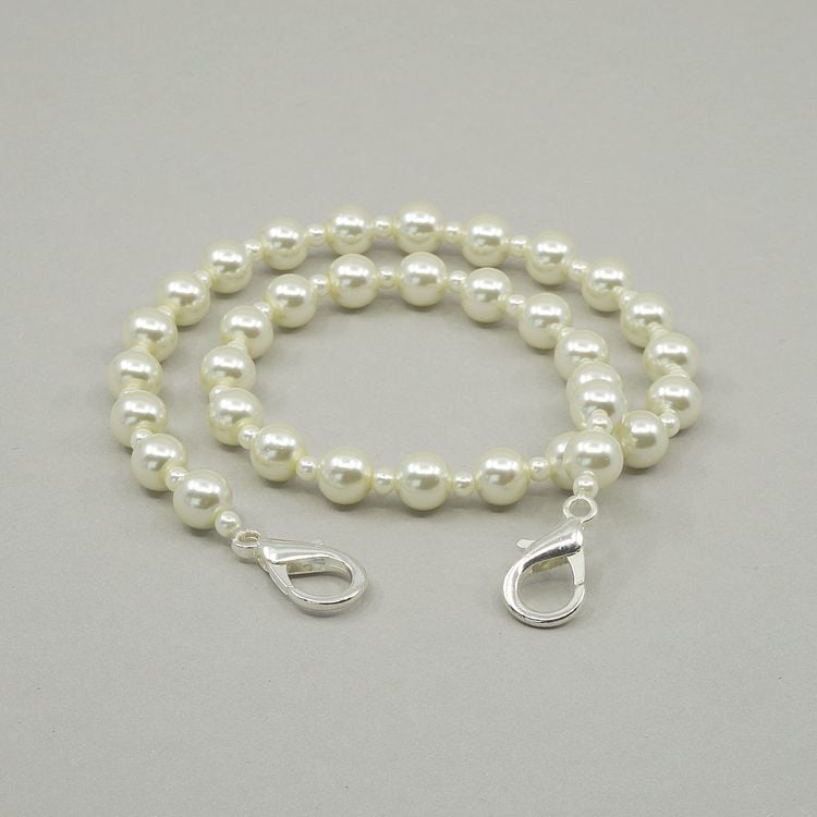Produktbild: Kunstperlen Perlmutt/Silber