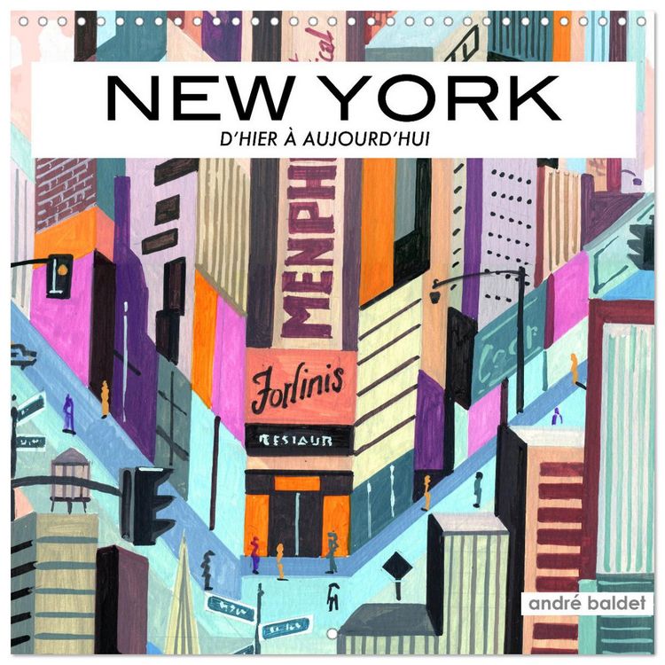 Produktbild: NEW YORK, d'hier &agrave; aujourd'hui (Calendrier mural carr&eacute; 2026 30x30 cm) Calendrier double avec une page pour vos prises de notes