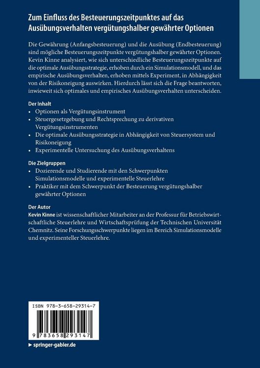 Produktbild: Zum Einfluss des Besteuerungszeitpunktes auf das Aus&uuml;bungsverhalten verg&uuml;tungshalber gew&auml;hrter Optionen