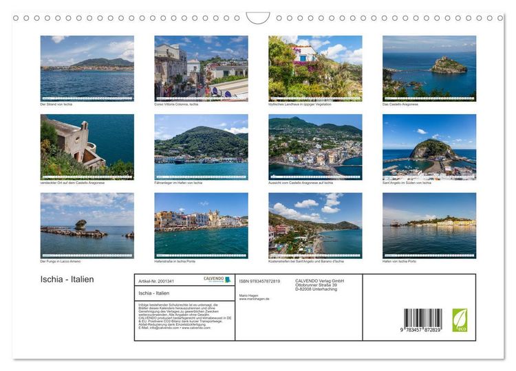 Produktbild: Ischia - Italien (Wandkalender 2026 DIN A3 quer), CALVENDO Monatskalender
