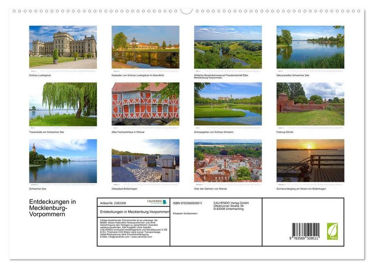 Produktbild: Entdeckungen in Mecklenburg-Vorpommern (hochwertiger Premium Wandkalender 2027 DIN A2 quer), Kunstdruck in Hochglanz