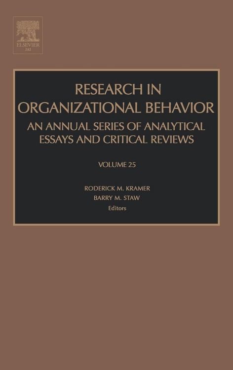 Produktbild: Research in Organizational Behavior