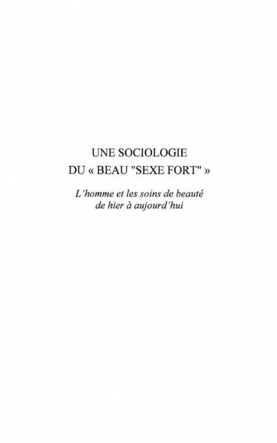 Produktbild: Une sociologie du beau sexe fort