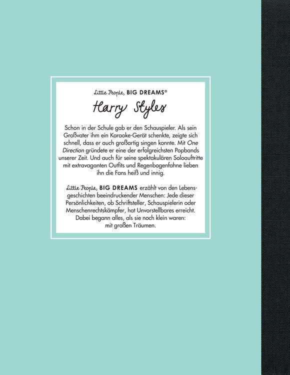 Produktbild: Harry Styles &ndash; Little People, BIG DREAMS (Deutsche Ausgabe)