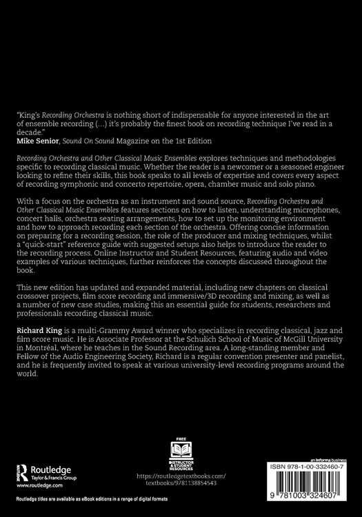 Produktbild: Recording Orchestra and Other Classical Music Ensembles