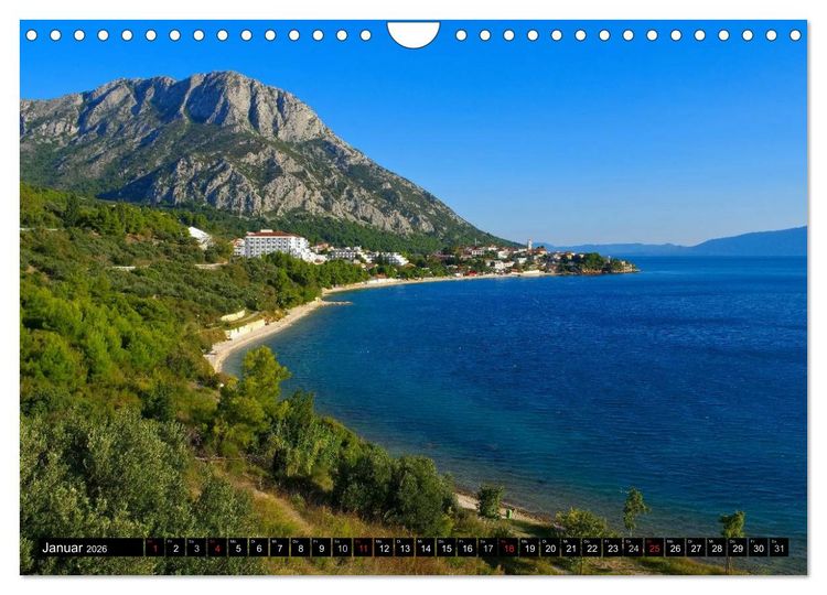 Produktbild: Makarska Riviera - Malerische Urlaubsorte in Dalmatien (Wandkalender 2026 DIN A4 quer), CALVENDO Monatskalender