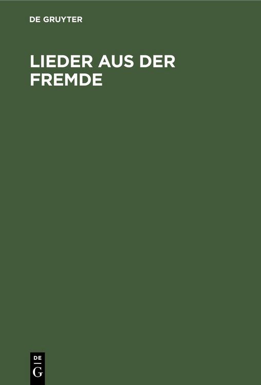 Produktbild: Lieder aus der Fremde