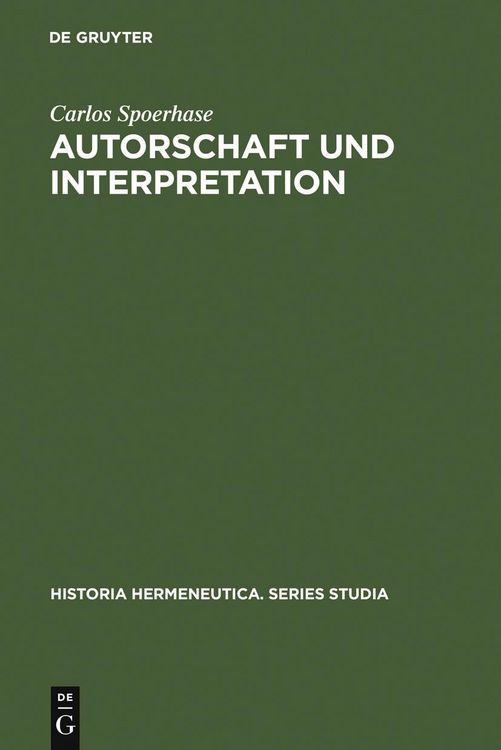 Produktbild: Autorschaft und Interpretation