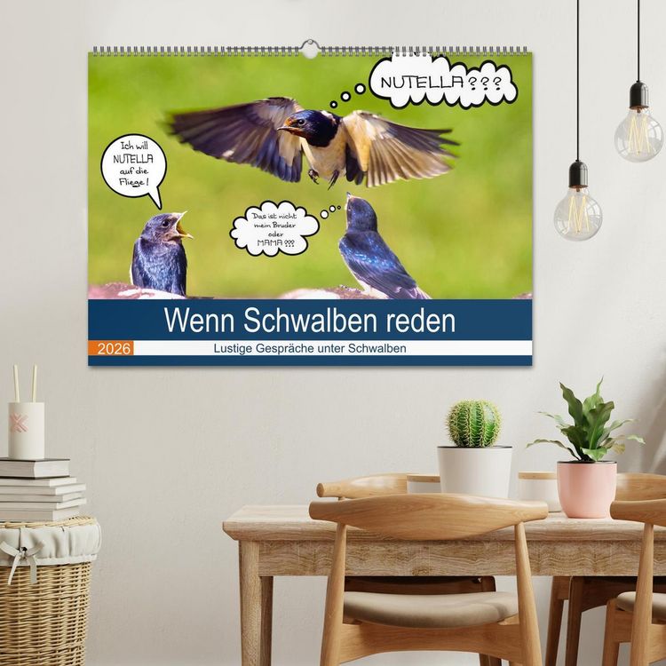 Produktbild: Wenn Schwalben reden (Wandkalender 2026 DIN A2 quer), CALVENDO Monatskalender