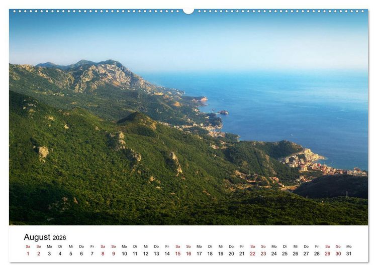 Produktbild: Montenegro - Im Land der schwarzen Berge (hochwertiger Premium Wandkalender 2026 DIN A2 quer), Kunstdruck in Hochglanz