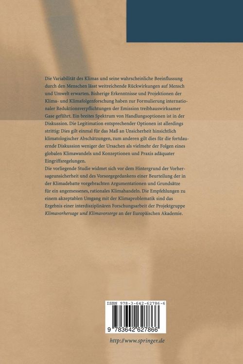 Produktbild: Klimavorhersage und Klimavorsorge