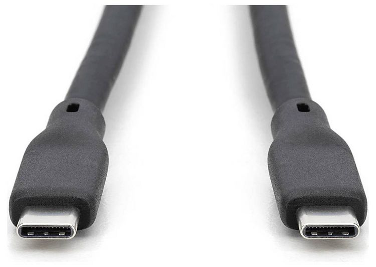 Produktbild: Digitus USB-C&reg; Kabel USB 3.2 Gen2 USB-C&reg; Stecker 0.50m Schwarz (matt) exzellente Alterungseigenschaften, Flexibel, flexibler