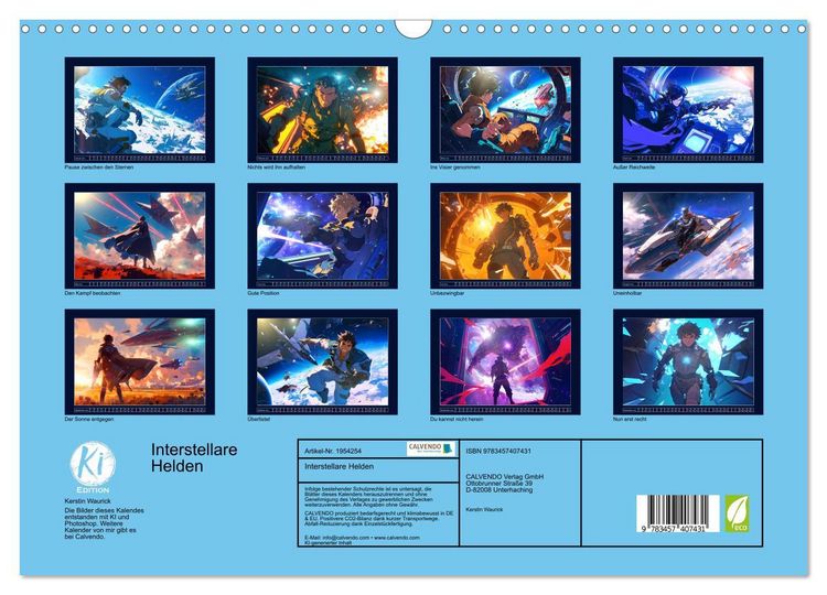 Produktbild: Interstellare Helden (Wandkalender 2026 DIN A3 quer), CALVENDO Monatskalender