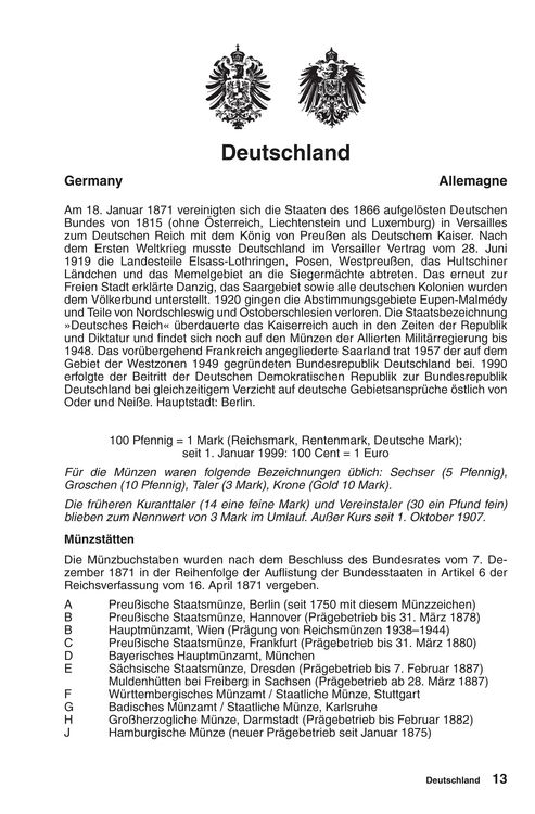Produktbild: Kleiner deutscher M&uuml;nzkatalog