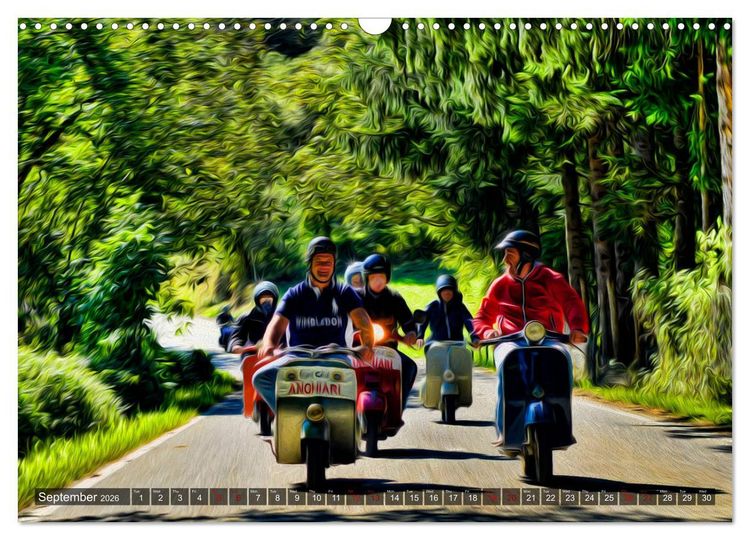 Produktbild: Low-angle shots of scooters (Wall Calendar 2026 DIN A3 landscape), CALVENDO 12 Month Wall Calendar