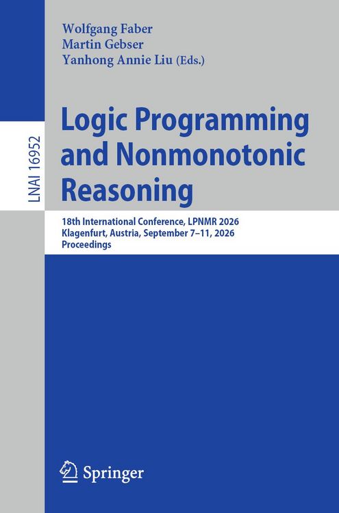 Produktbild: Logic Programming and Nonmonotonic Reasoning