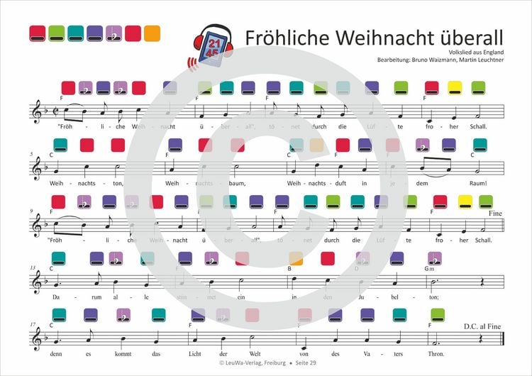 Produktbild: Einfacher!-Geht-Nicht: 24 Weihnachtslieder f&uuml;r die RAINBOW Instrumente (+Play-Along-Streaming) | LeuWa