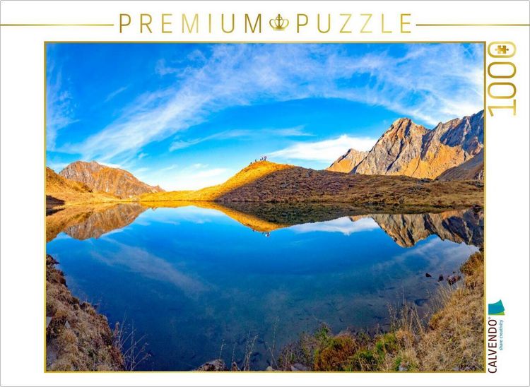 Produktbild: CALVENDO Puzzle Der Hacklsee in der Spiegelung | 1000 Teile Lege-Gr&ouml;&szlig;e 64x48cm Foto-Puzzle f&uuml;r gl&uuml;ckliche Stunden