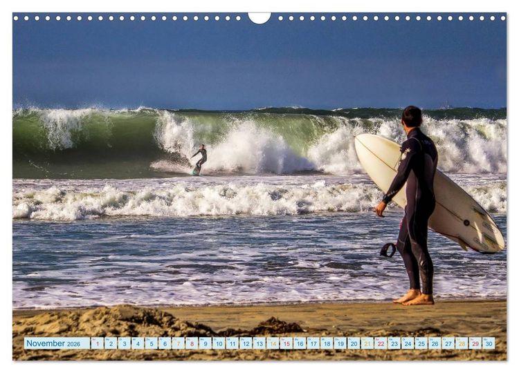 Produktbild: Surfen - Wasser, Wind und coole Typen (Wandkalender 2026 DIN A3 quer), CALVENDO Monatskalender