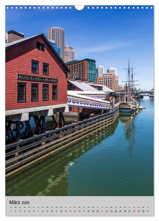 Produktbild: BOSTON Historie und urbane Idylle (Wandkalender 2026 DIN A3 hoch), CALVENDO Monatskalender