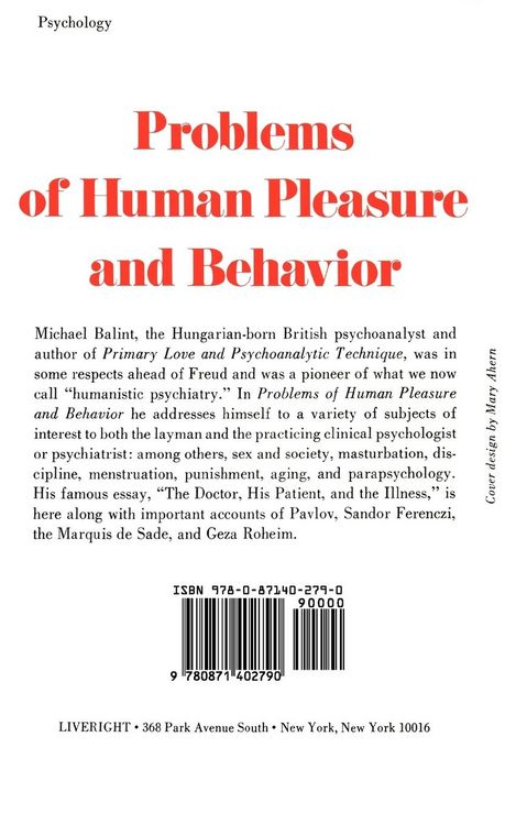 Produktbild: Problems of Human Pleasure and Behavior