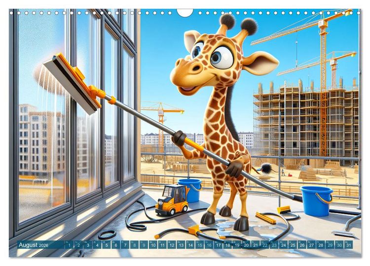 Produktbild: Tierische Helden am Bau: Ein Jahr voller Abenteuer (Wandkalender 2026 DIN A3 quer), CALVENDO Monatskalender