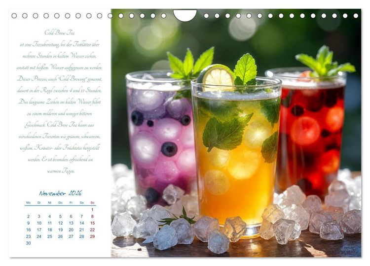 Produktbild: Ein&nbsp;Jahr&nbsp;in&nbsp;Tassen - Die Welt des Tees (Wandkalender 2026 DIN A4 quer), CALVENDO Monatskalender