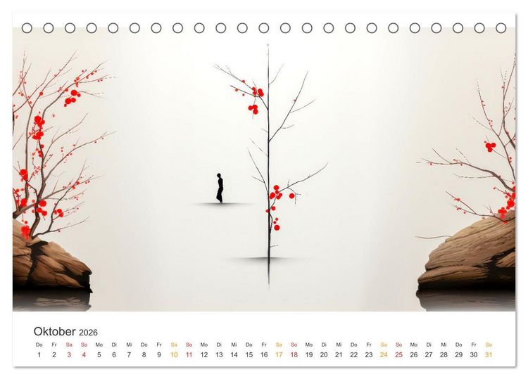 Produktbild: Japan - Kunst der Traditionen (Tischkalender 2026 DIN A5 quer), CALVENDO Monatskalender