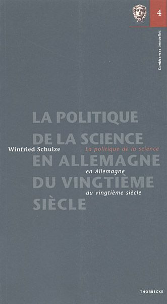 Produktbild: La politique de la science en Allemagne au vingti&egrave;me si&egrave;cle